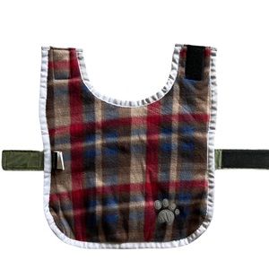 Zack & Zoey Dog Raincoat Jacket Olive Green Reverses Red Flannel Coat Small Pet